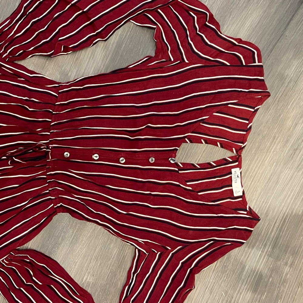 Hollister Striped Long Sleeve Romper